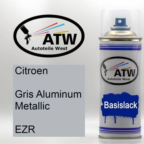 Citroen, Gris Aluminum Metallic, EZR: 400ml Sprühdose, von ATW Autoteile West.